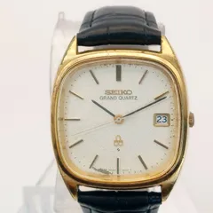 【稼働 良品】0523-1 SEIKO GRAND QUARTZ セイコー グランドクォーツ 4842-5011 メンズ腕時計 スクエア ゴールド文字盤 デイトのサムネイル