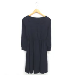 プロポーション ボディドレッシング PROPORTION BODY DRESSING ワンピース ハーフボタン フレア ロング プルオーバー 長袖 2 ネイビー 紺 /TT