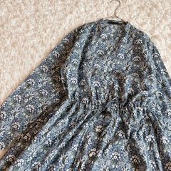 極美品 マーブルシュッド アルペンフラワープリントワンピース ロング