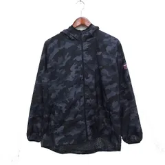 ニューバランス NEW BALANCE 国内正規品 カモフラージュ柄 ジップアップ パーカー ロゴプリント L ブラック 黒 グレー 灰 /FT18