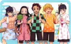 【中古】キャラカード 集合(5人) クリアカード 「鬼滅の刃×極楽湯・RAKU SPA 第三弾 柱たちの極楽な休日」 対象商品購入特典