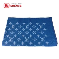 LOUIS VUITTON ルイヴィトン ブランケット ロゴ M75689 ウール ブルーのサムネイル