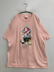 Tシャツ/カットソー XL ピンク 前面プリント ブランドロゴ ミドル丈 半袖 クルーネック(丸首) メンズ レディース