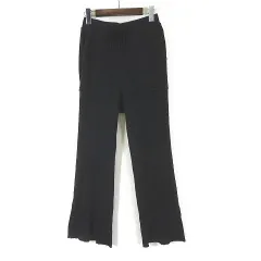 フリークスストア FREAKS STORE 22SS パンツ カラーピグメント ワッフルパンツ フレア 裾スリット F 黒 ブラック
