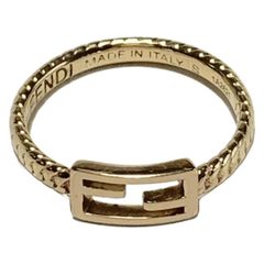 FENDI フェンディ バケットリング 12号 ツイストロゴ ゴールド - メルカリ