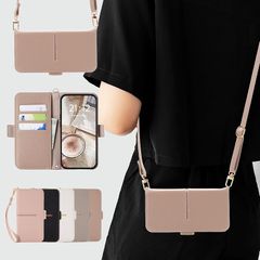 [신품] Satomirai For iPhone Air 케이스 수첩형 세련된 숄더 이 phone Air 케이스 귀여운 스트랩 인기 스마트폰 케이스 iPhone Air 레트로 심플 품위 아이폰 Air 커버 레이디스 휴대