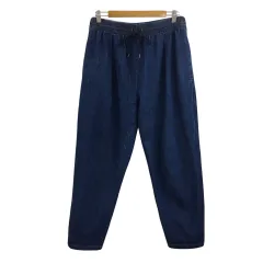フリークスストア FREAKS STORE パンツ デニム ジーンズ テーパード ロング ウエストゴム S 紺 青 ネイビー ブルーのサムネイル