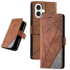 [신품] UnivoColors iPhone 16 Plus 수첩형 케이스 카드 수납 스탠드 기능 사이드 마그넷 TPU 케이스 경량 스트랩 첨부 QI 충전 대응 가로 두어 기능 방지문 렌즈 보호 전면 보호 (브라운)