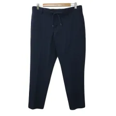 コムサメン COMME CA MEN パンツ テーパード ロング 無地 L 紺 ネイビーのサムネイル
