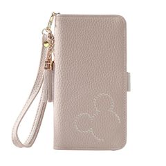 [신품] [LADLOD]와 호환 가능 iPhone15 케이스 수첩형 커버 가죽 커버 스탠드 기능 스트랩 부착 마그넷식 카드 포켓 선물 박스 부착 diy 거울 첨부 [베이지]