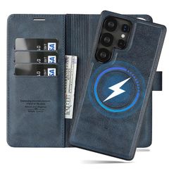 [신품] QANKISIS FOR Galaxy S22 Ultra 케이스 수첩형 2in1 분리식 분리 자유 SC-52C SCG14 휴대 커버 충격 흡수 마그넷 내장 갤럭시 s22ultra 스마트폰 케이스 자석 2in1 분리식 무선 충전