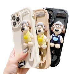 [신품] iPhone Air 용 케이스 월리스와 그로멧 스마트 폰 케이스 리스틀릿 아이폰 Air 용 케이스 핸드 스트랩 첨부 3D 입체