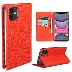 [신품] iCoverCase 스마트 폰 케이스 적용 아이폰 11 케이스 아이폰 11 커버 수첩 형 case 마그넷 카드 넣어 스탠드 기능 라이치 모양 화염 레드