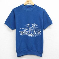 希少 90s レトロ ポロシャツ 半袖 スウェット ヨット ターコイズブルー 