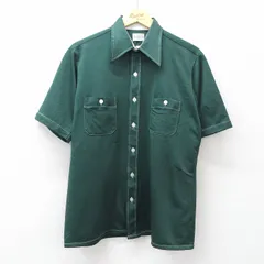 L/古着 アロー 半袖 シャツ メンズ 70年代 70s 緑【spe】 26apr27のサムネイル
