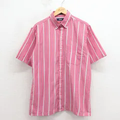 XL/古着 アロー 半袖 シャツ メンズ 80年代 80s ボタンダウン ピンク他 ストライプ 26apr27のサムネイル