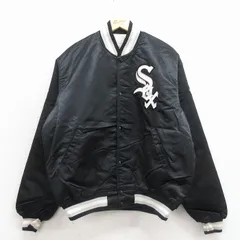 XL/古着 スターター 長袖 ナイロン ジャケット メンズ 90年代 90s MLB シカゴホワイトソックス 大きいサイズ 黒 メジャーリーグ ベースボール 野球 内側キルティング【spe】 26apr27のサムネイル