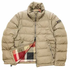 ブラックレーベルクレストブリッジ BLACK LABEL CRESTBRIDGE 2WAY リモンタ社製 ナイロン ダウンジャケット コート クレストブリッジチェック コマツ ベージュ LL XL 0426 ■GY09のサムネイル