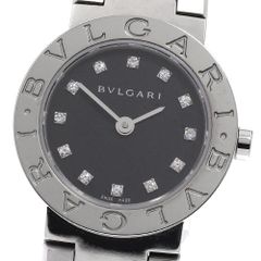 433 稼動 BVLGARI 時計 レディース BB23SS 12Pダイヤ 黒 - メルカリ