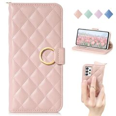 [신품] MAGICASE 적용 Galaxy A52 5G 케이스 docomo SC-53B 케이스 카드 포켓 인기 세련된 갤럭시 A52 sc-53b 체크 무늬 자수 귀여움 기질 스탠드 기능 지갑형 링 첨부 세련된