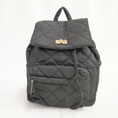 シャルルジョルダン キルティング レザー リュック 黒 ゴールド金具 