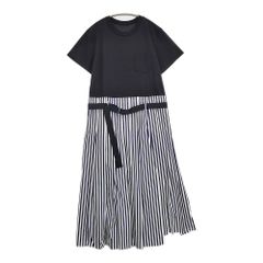 sacaiサカイCotton Jersey Dress異素材ドッキングワンピース - メルカリ