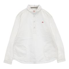 DANTON ホワイト ノーカラー 長袖シャツ 36 - メルカリ