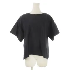 ドレステリア DRESSTERIOR シャツ ブラウス 紺 ネイビー 無地 ボートネック 半袖 /CK49 ■GY99のサムネイル
