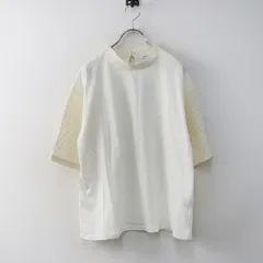 未使用 保管品 LUEUF ルフ フラワーレース切替 ショートスリーブカットソー ライトベージュ┃Tシャツ トップス【2400014971392】のサムネイル