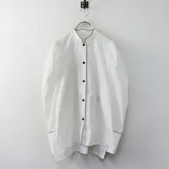 ロイスクレヨン Lois CRAYON スタンドカラー ブラウス M｜オフホワイト  トップス 長袖 シャツ バイカラー【2400014979930】のサムネイル