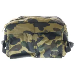 A BATHING APE (アベイシングエイプ) × PORTER CAMO WAIST BAG ポーター カモ柄 ウエストポーチ ショルダーバッグ カーキのサムネイル