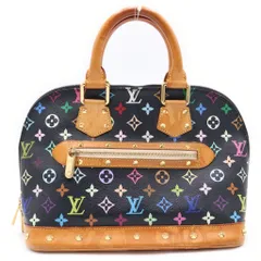 LOUIS VUITTON (ルイヴィトン) モノグラム アルマPM ハンドバッグ ブラック×ブラウン×マルチカラー レザー×PVC M92646 ゴールド金具