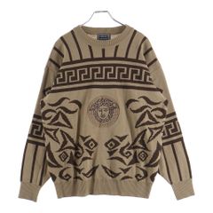Versace レターロゴ 総柄 ニット メンズ - メルカリ