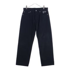 ネイバーフッド ストレートデニムパンツ(L)ダークグレイ 皮パッチ 