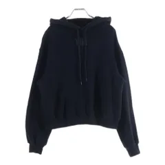 ALEXANDER WANG (アレキサンダーワン) ESSENTIAL TERRY HOODIE エッセンシャル テリー フロントロゴ プルオーバースウェットパーカー ブラック 4CC3242101のサムネイル