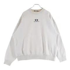 BALENCIAGA (バレンシアガ) 22SS UNITY SPORTS ICON SWEAT ロゴ刺繍 ダメージ加工 クルーネックスウェットトレーナー アイボリー 676629 TLVG1のサムネイル