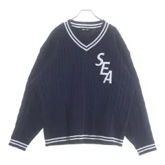 WIND AND SEA (ウィンダンシー) SEA TILDEN SWEATER アクリルケーブルクルーネック長袖ニットセーター ネイビー WDS-O-TRAD-23-Q1-KN-01のサムネイル