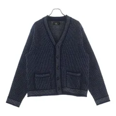 RRL (ダブルアールエル) COTTON-WOOL V-NECK CARDIGAN コットンウール 総柄刺繍 Vネックニットカーディガン ネイビーのサムネイル