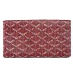 本物 ゴヤール GOYARD リシュリュー ヘリンボーン 長財布 ロングウォレット PVC レッド Richelieu 財布 ウォレット 中古・のサムネイル