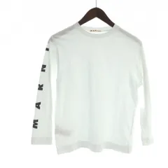 マルニ MARNI M01066 24SS ロンT カットソー 長袖 ロゴ プリント 10 白 ホワイト ■GY44 /MQのサムネイル