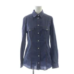 ディー&ジー ドルガバ ドルチェ&ガッバーナ D&G ウエスタンシャツ 長袖 ステンカラー ロゴ 40 S 青 ブルー ■GY14 /MQのサムネイル