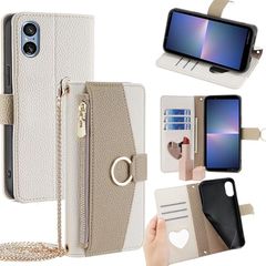 [신품] Yumena 가죽 케이스용 Xperia 5 V 대응 수첩형 케이스 에 적합 소니 엑스페리아 5 V용 케이스 휴대 커버 스마트폰 케이스 지갑형 카드 수납 카메라 보호 스탠드 기능 스트랩 첨부 내충격 상처 방지 전면 보호