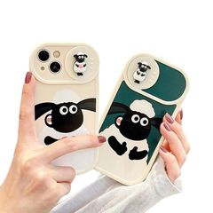 [신품] Arpe 귀여운 양의 숀 스마트 폰 케이스 iPhone 12 Pro 용 케이스 실리카 겔 보호 커버 스마트 폰 가볍고 얇은 아이폰 12 Pro 용 케이스