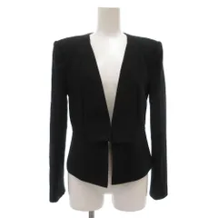 ビーシービージーマックスアズリア BCBGMAXAZRIA リラックスフィットブレザー ノーカラージャケット XS 黒 ブラック ZBA4F980 /GV ■GY18のサムネイル