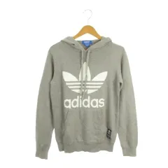 アディダスオリジナルス adidas originals ニットパーカー プルオーバー 長袖 トレフォイルロゴ XS グレー /AH38 ■GY99