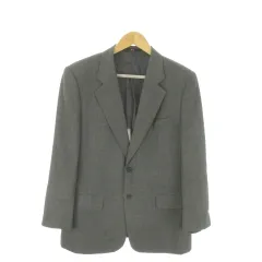 ダックス DAKS Private Collection テーラードジャケット 上着 96AB5 グレー 2つボタン チェック柄 長袖 /AO30 ■GY99のサムネイル