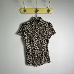 FENDI フェンディ ヴィンテージ レオパード ヒョウ柄 パータン 半袖 シャツ 42のサムネイル
