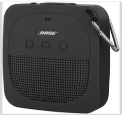 TXEsignシリコンケース Bose SoundLink Micro 防水 Bluetooth ポータブルスピーカー用 保護スタンドアップケース 耐衝撃 トラベルキャリーケース カラビナ付き (ダークグレー)のサムネイル