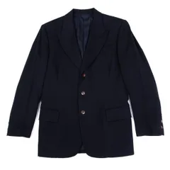 ジャンポールゴルチエ オムJean Paul GAULTIER HOMME ウールピークドラペルジャケット 紺48のサムネイル