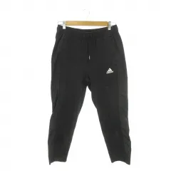 アディダス adidas スウェットパンツ スポーツウエア L 黒 ブラック クロップド丈 サイド切り替え /AH37 ■GY99